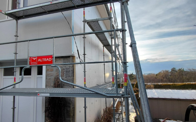 1er chantier d'isolation par l'extérieur de l'année 2026 pour l'équipe d'Ecothermic réalisé à Labrousse dans le Cantal.