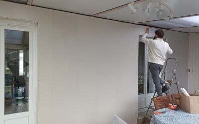 Isolation par l'extérieur Ecothermic, pose de panneaux uniso