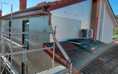 Chantier Ecothermic terminé dans le Puy-de-Dôme bénéficiant des aides de l’État dans le cadre d’un monogeste d’isolation des murs par l’extérieur.