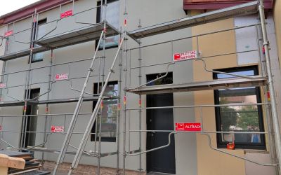 Chantier Ecothermic terminé dans le Puy-de-Dôme bénéficiant des aides de l’État dans le cadre d’un monogeste d’isolation des murs par l’extérieur.