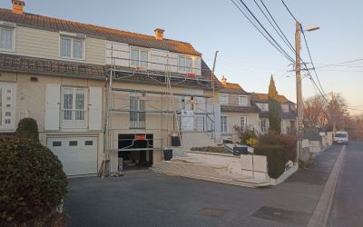 Pose par Ecothermic d'une isolation par l'extérieur à Riom dans le Puy de Dome